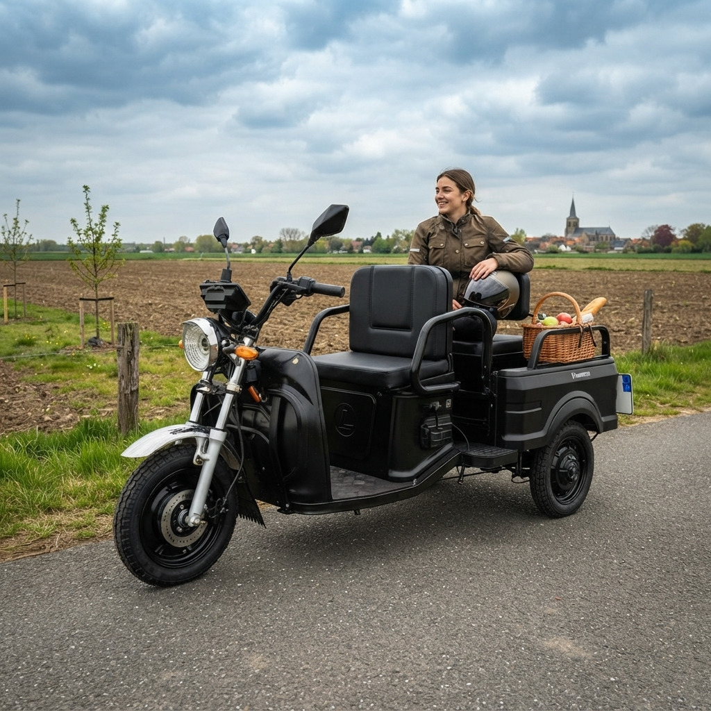 Elektrická tříkolka Leramotors cargo G2 2300W 72V - černá