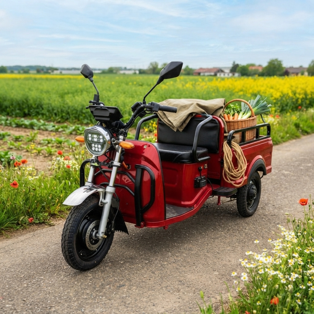 Elektrická tříkolka Leramotors cargo G2 2300W 72V - červená