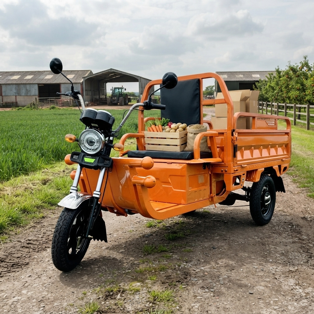 Elektrická tříkolka Leramotors tuk tuk cargo G1+ 1000W  60V - oranžová