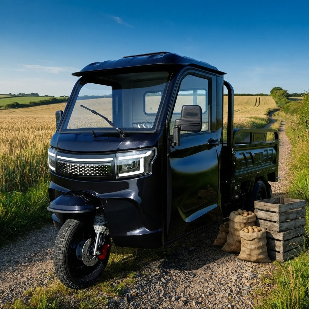 Elektrická tříkolka Leramotors tuk tuk cargo G4 3000W 72V - černá