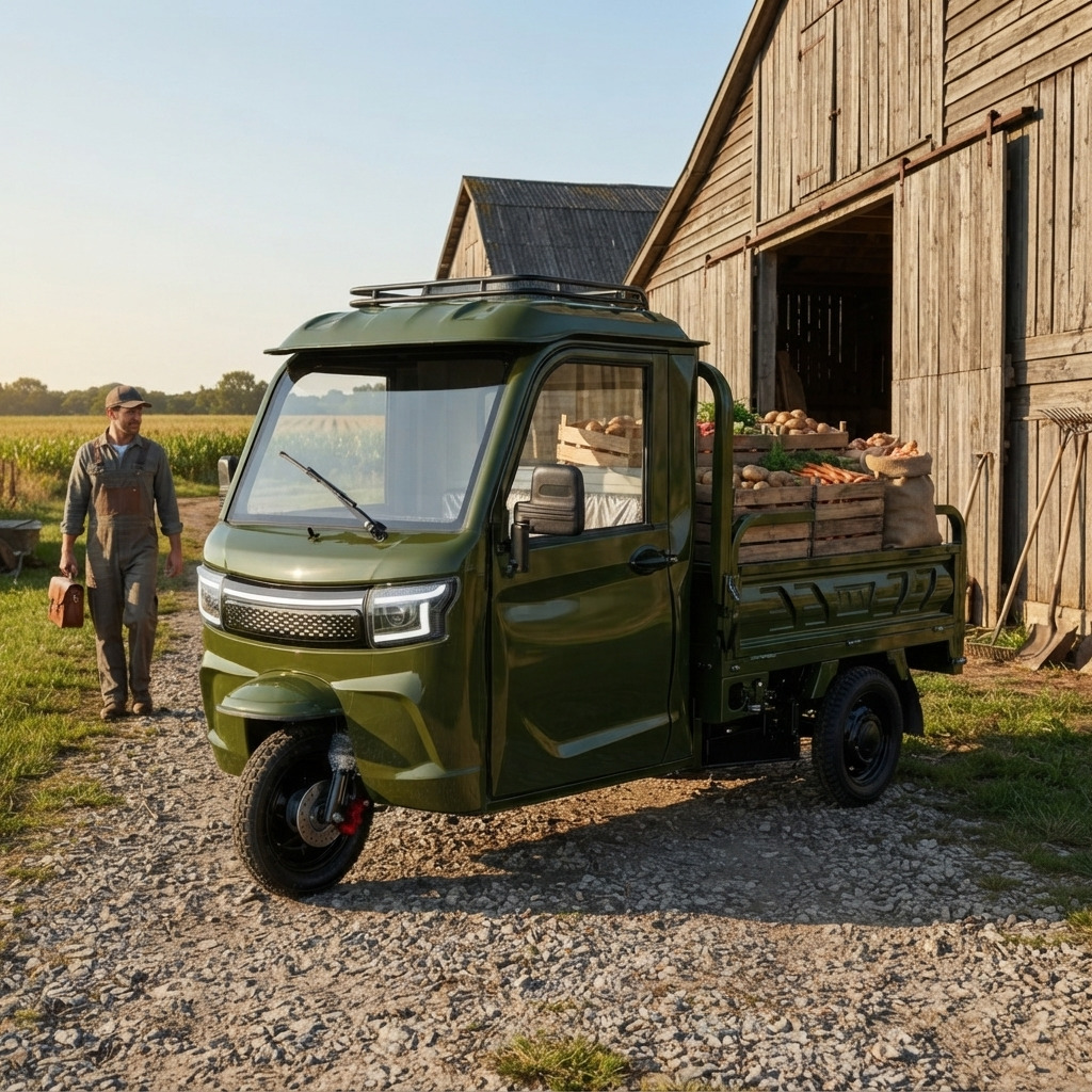 Elektrická tříkolka Leramotors tuk tuk cargo G4 3000W 72V - zelená