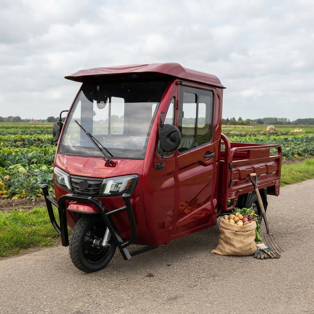 Elektrická tříkolka Leramotors tuk tuk cargo G5 2000W 72V - červena