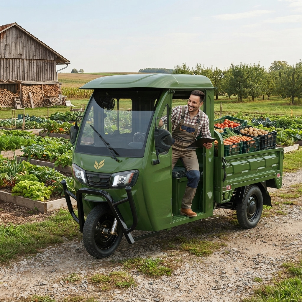 Elektrická tříkolka Leramotors tuk tuk cargo G5 2000W 72V - zelená