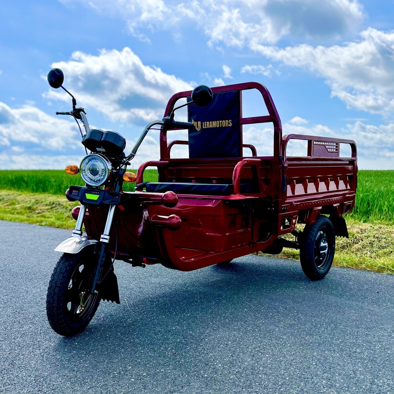 Elektrická tříkolka Leramotors tuk tuk cargo G1+ 1000W 60V - červená