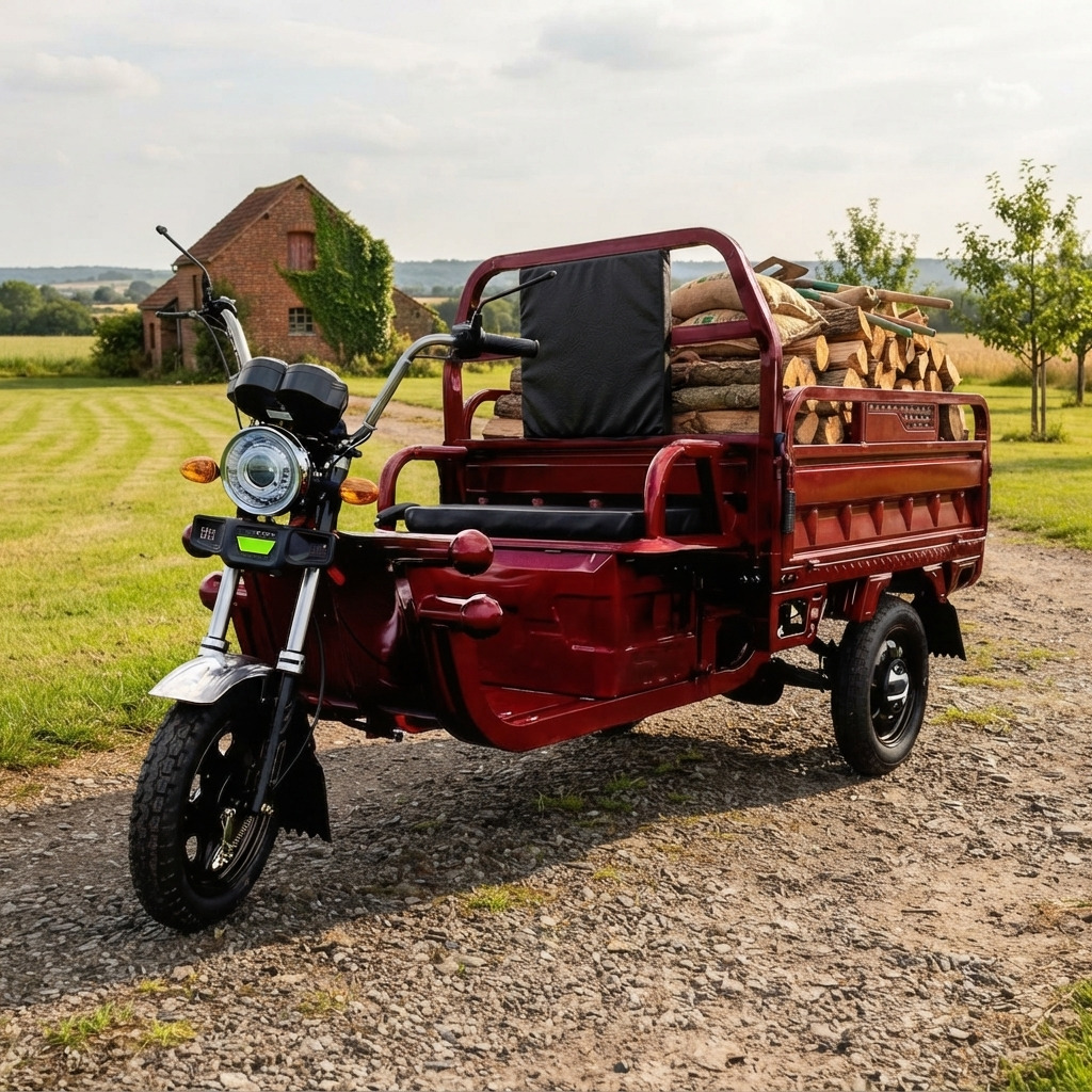 Elektrická tříkolka Leramotors tuk tuk cargo G1+ 1000W 60V - červená