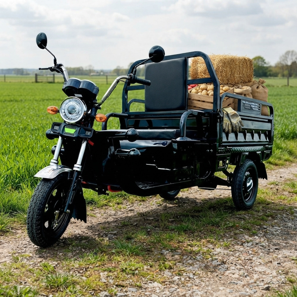 Elektrická tříkolka Leramotors tuk tuk cargo G1 1000W 60V - černá