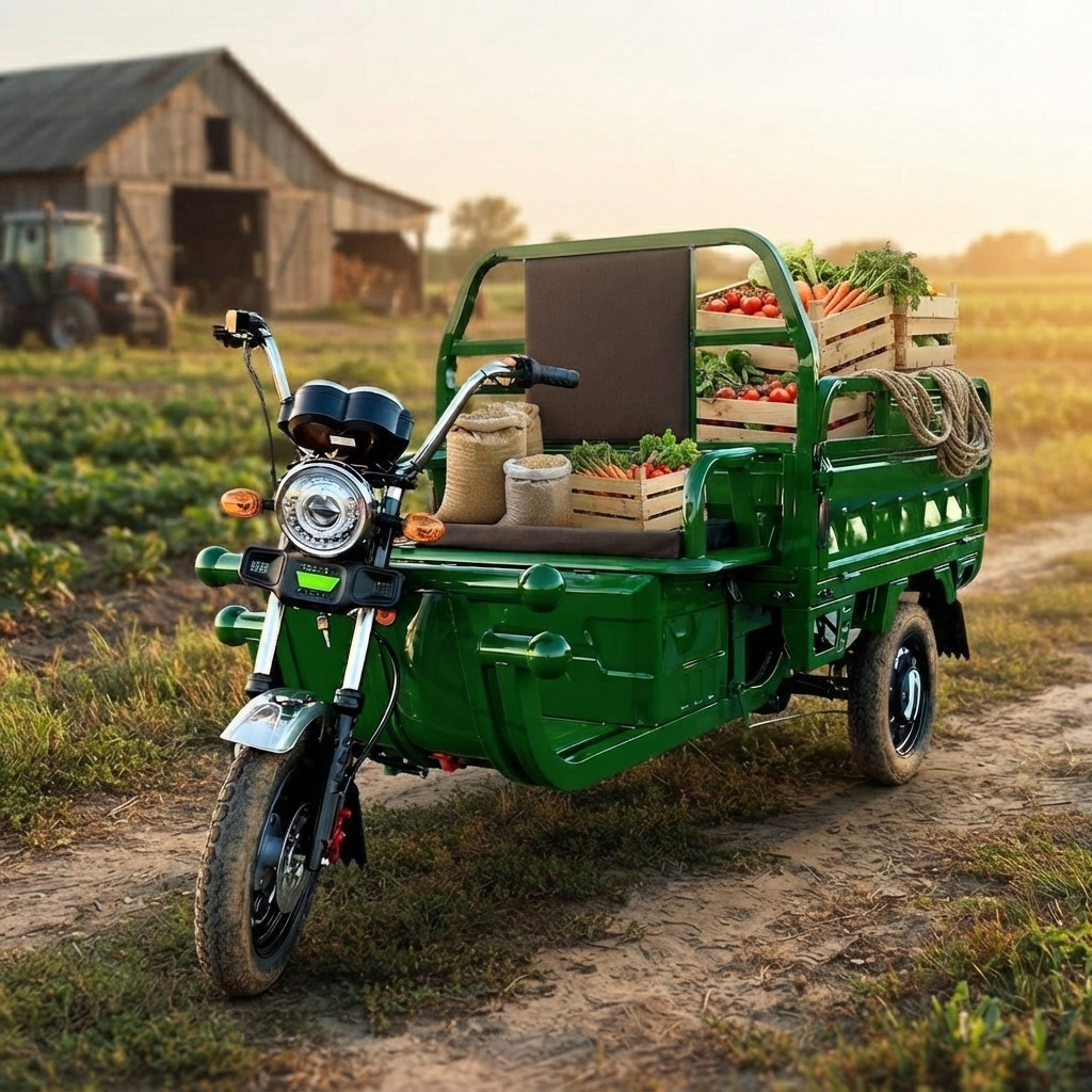 Elektrická tříkolka Leramotors tuk tuk cargo G1+ 1000W 60V - zelená