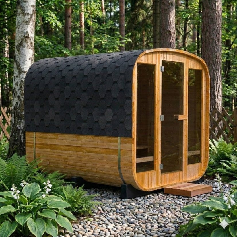 Lerax finská sauna hranatá thermowood 240